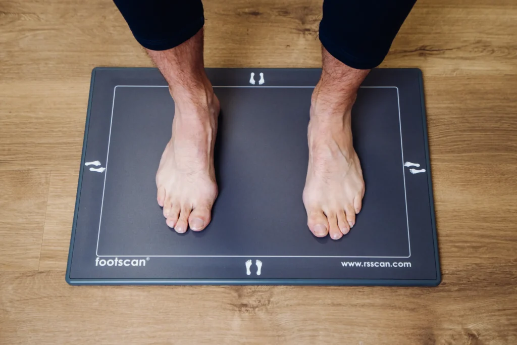 Voet- enkelonderzoek door middel van een footscan